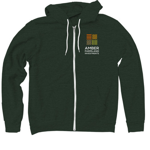 Zip Up Hoodie, a Heather Forest Zip Up Hoodie
