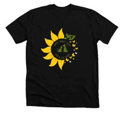 Adopt Don't Shop, a Solid Black Blend Premium Unisex Tee