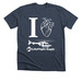 I Heart LifeFlight Eagle, a Heather Midnight Navy Premium Unisex Tee
