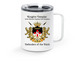 OMSDT Travel Mug, a White Stainless Steel Travel Mug
