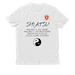 Shiatsu Awareness Light, a Bright White Allmade Organic Cotton Unisex Tee
