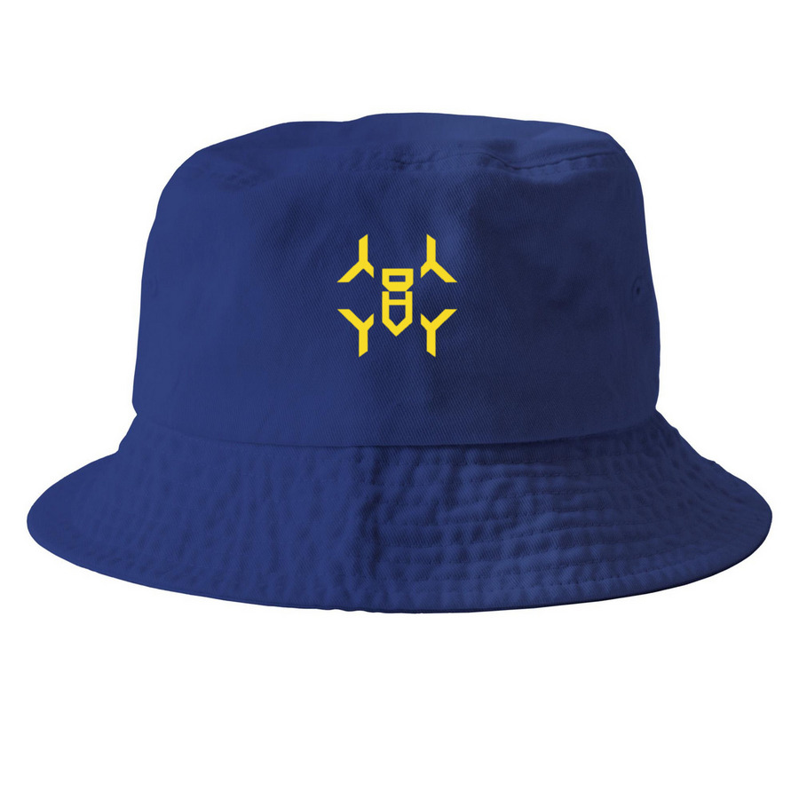 Wild Hornets Cover For Your Coconut, a Royal Blue Printed Bucket Hat