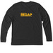 KCREGAP - Gold Logo Long Sleeves, a Vintage Black Triblend Long Sleeve Tee (back-view)