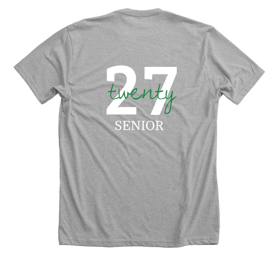 27 Mom T-shirt and Hoodie, a Athletic Heather Premium Unisex Tee (back-view)