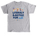 Literacy & Justice For All, a Sport Grey Classic Unisex Tee