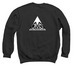 OMS Snowflake: Adult Merch, a Black Crewneck Sweatshirt (back-view)