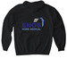 hoodies, a Black Gildan Softstyle Pullover Hoodie (back-view)
