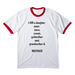 I AM a daughter......, a White/ Red Cotton Ringer Tee