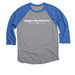 Ginger the GENX DJ, a Vintage Royal and Premium Heather 3/4 Sleeve Baseball Tee