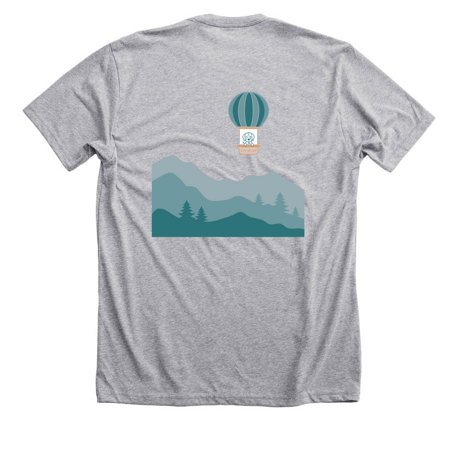 Adopt, Don't Shop, a Athletic Heather Premium Unisex Tee (back-view)