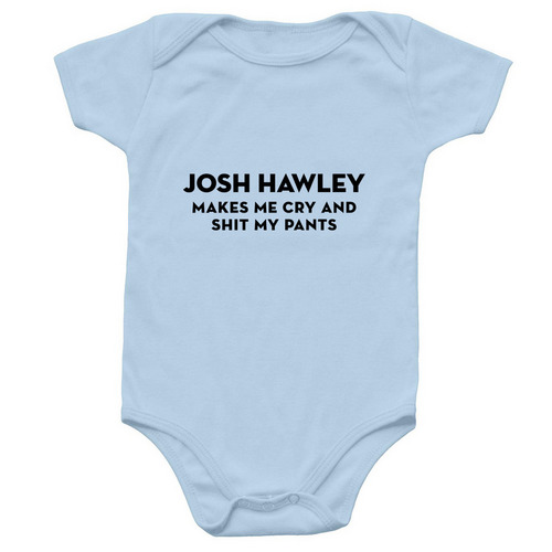 Cry and Poop Onesie, a Light Blue Infant Onesie