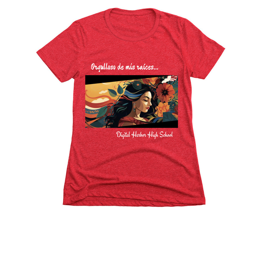 Proud of my heritage, a Red Women's Slim Fit Tee