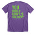 You Should Adopt This Dog, a Heather Team Purple Premium Unisex Tee (back-view)