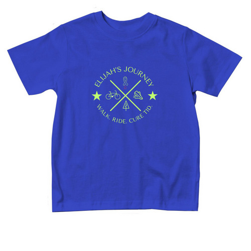 Elijah's Journey Green Words Toddler, a Royal Blue Toddler Tee