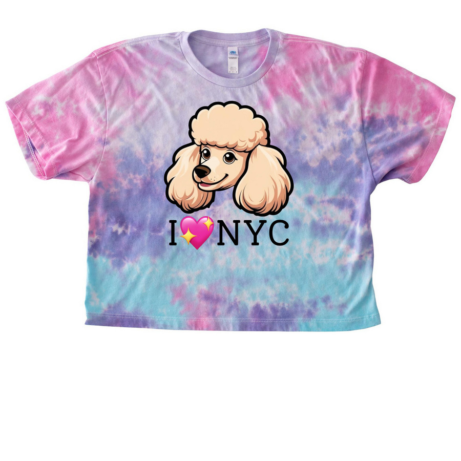 I ? NYC, a Cotton Candy Women's Tie Dye Cropped Tee
