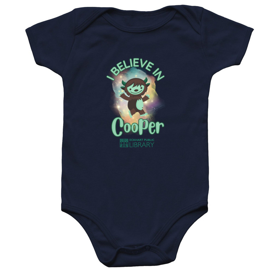 I Believe in Cooper Onesie, a Navy Infant Onesie