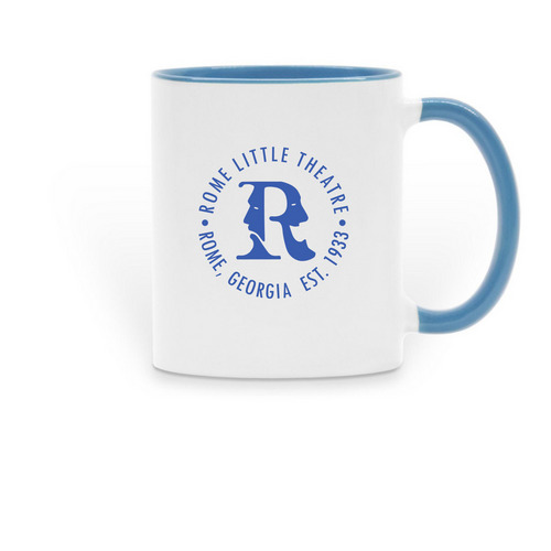 Rome Little Theatre, a Light Blue Two-Tone Ceramic Mug