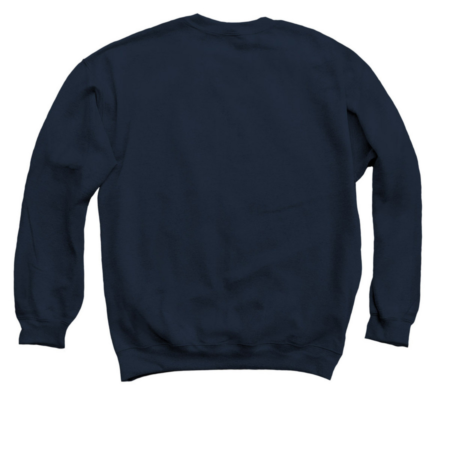MEHS Stacked Logo Tee, a Navy Crewneck Sweatshirt (back-view)