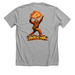 Logo and Bigfoot, a Athletic Heather Premium Unisex Tee (back-view)