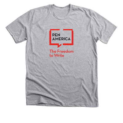 Support the freedom to write. Get a shirt., a Athletic Heather Premium Unisex Tee