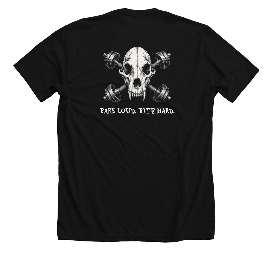 DAWGpack., a Solid Black Blend Premium Unisex Tee (back-view)