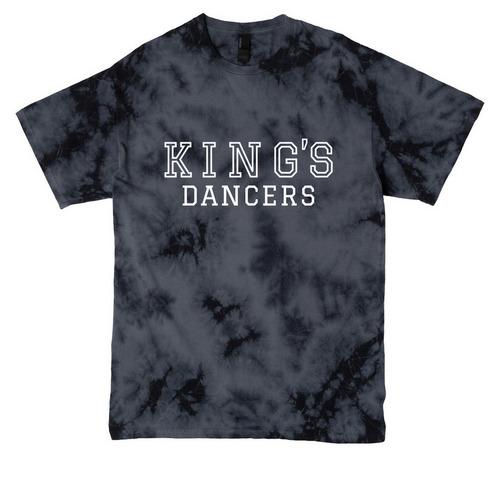 KD Tee, a Black Crystal Tie Dye Tee