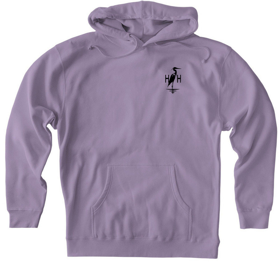 Heron, a Plum Heavyweight Pullover Hoodie