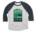 Baseball Tee (Adult Unisex), a Indigo and Heather White 3/4 Sleeve Baseball Tee