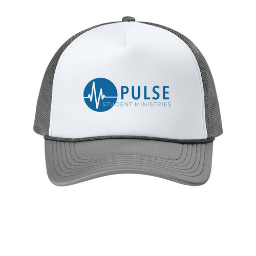 Hats, a White/ Deep Smoke Printed Foam Trucker Hat