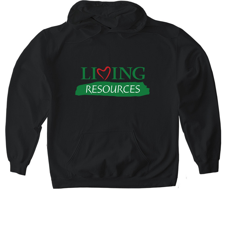 Living Resources Hoodie, a Black Gildan Softstyle Pullover Hoodie