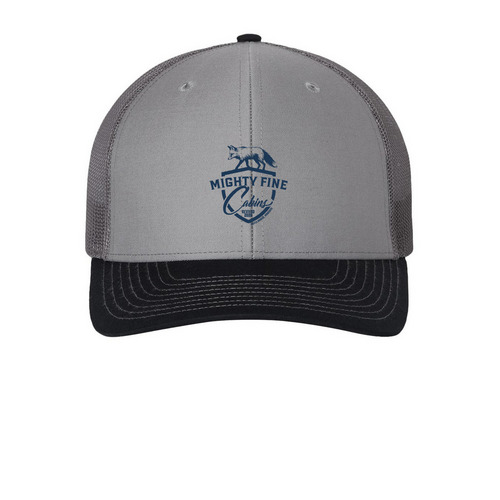MFC HAT, a Grey/ Charcoal/ Navy Printed Snapback Trucker Cap