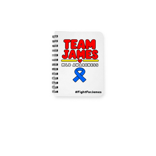 Fight For James Notebook, a White Spiral Notebook
