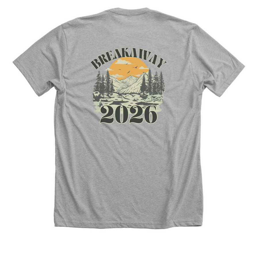 Breakaway 2026, a Athletic Heather Premium Unisex Tee (back-view)
