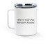 Vintage Collection, a White Stainless Steel Travel Mug (back-view)