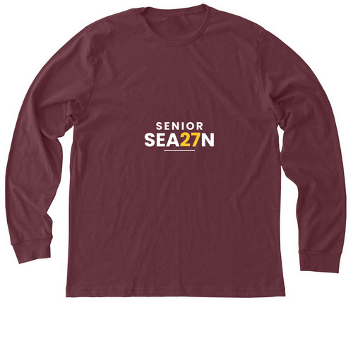 Senior Sea27n, a Heather Maroon Premium Long Sleeve Tee