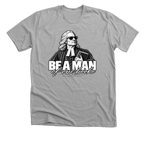 BE A MAN ? John Wesley Tee, a Athletic Heather Premium Unisex Tee