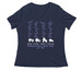 Keep Growing, a Navy Women's Relaxed V-Neck Tee