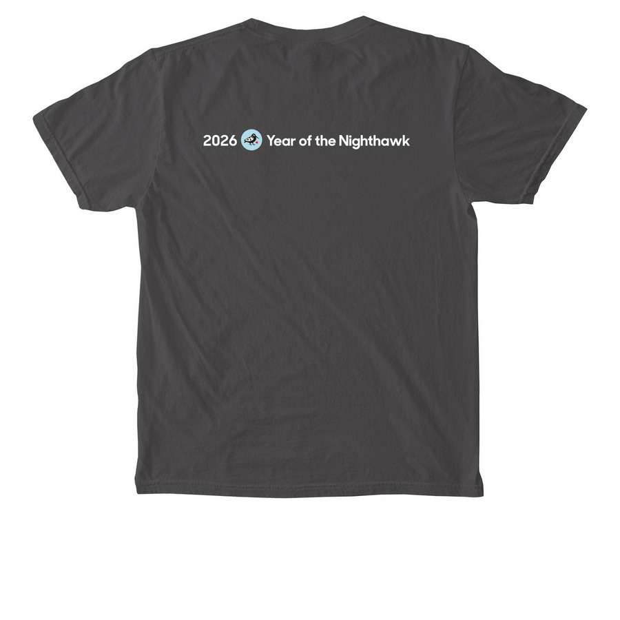 Year of the Nighthawk, a Pepper Comfort Colors Pocket Tee (back-view)