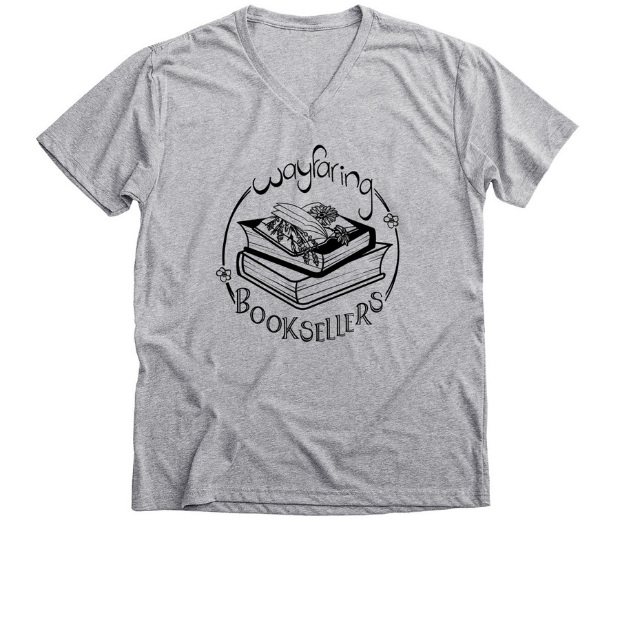 Wayfaring Booksellers, a Athletic Heather Premium V-Neck Tee