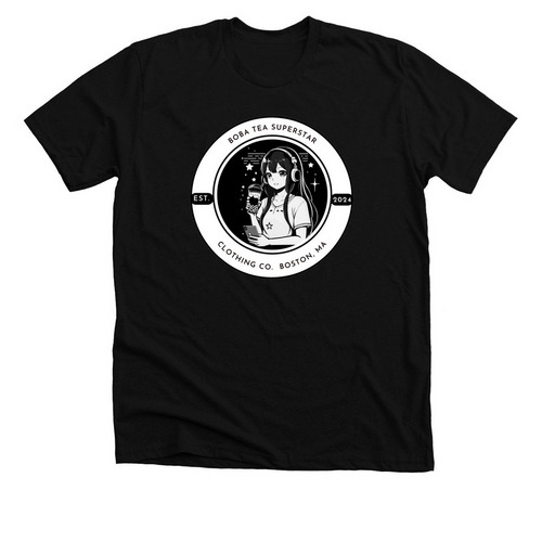 Boba Tea Superstar Clothing CO., a Solid Black Blend Premium Unisex Tee