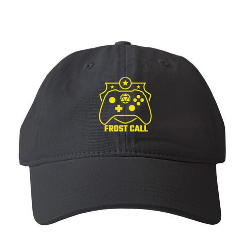Frost Call, a Black Printed Pigment Dye Baseball Cap