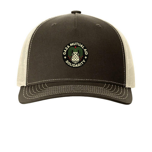 Support Palestinian Pottery Heritage, a Chocolate Chip/ Birch Printed Five-Panel Trucker Cap