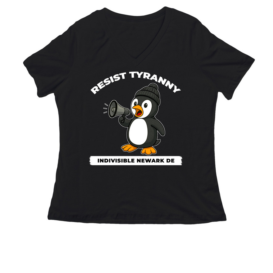 Resist Tyranny, a Black Women's Relaxed V-Neck Tee