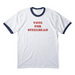 VOTE FOR STEELHEAD, a White/ Navy Cotton Ringer Tee