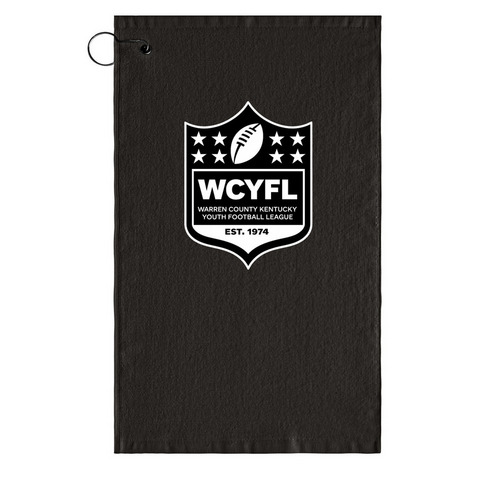 WCYFL TOWEL, a Black Golf Towel