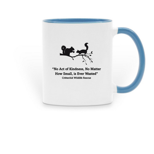 No Act of Kindness Coffee Mugs, a Light Blue Two-Tone Ceramic Mug