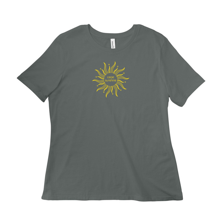 Carpe Sunshine Ladies T-shirt, a Blue Storm Women?s Relaxed Cotton Tee