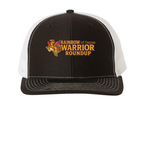 RWR Truckers Cap, a Black/ White Printed Snapback Trucker Cap