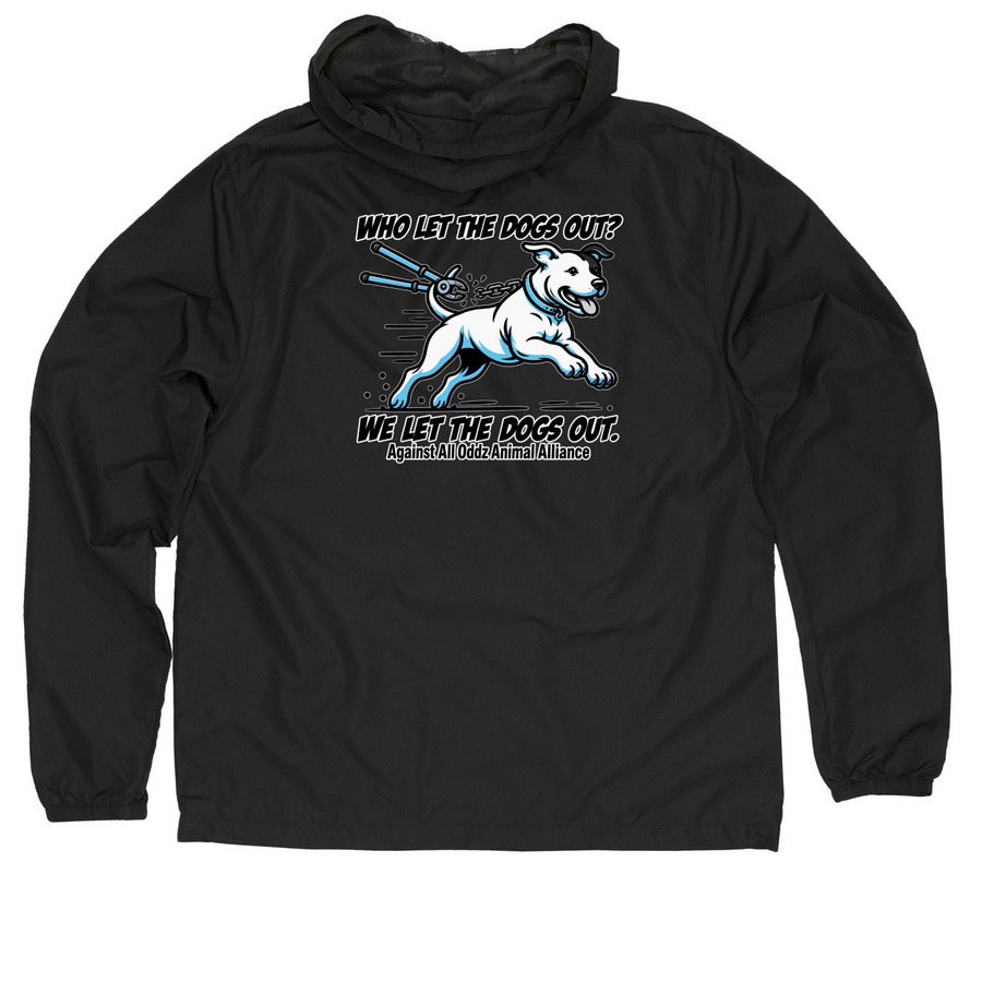 AAO Jackets, a Black Quarter-Zip Windbreaker (back-view)