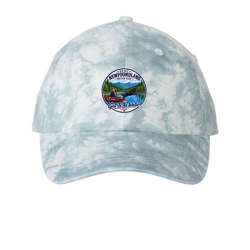 2026 SENC Water Test Hats, a Light Blue Printed Tie Dye Baseball Hat